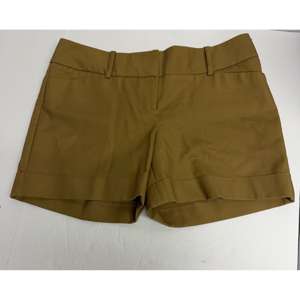 The Limited Drew Fit Khaki Shorts Womens 8 Brown Low Rise Cotton Stretch New